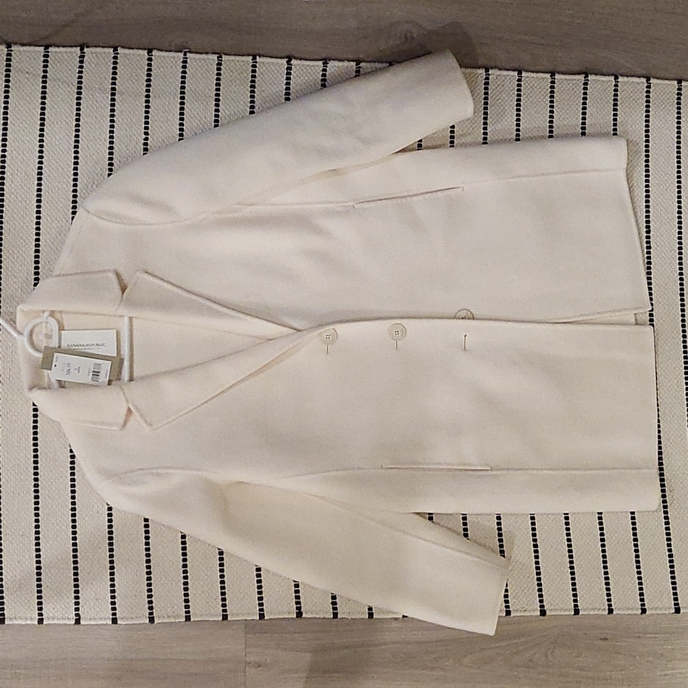 Banana Republic Jackets & Coats | white Banana Republic Jacket, Size petite S